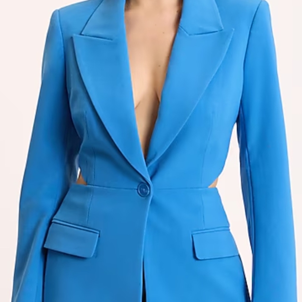 Cutout Long Slim Women's Blazer